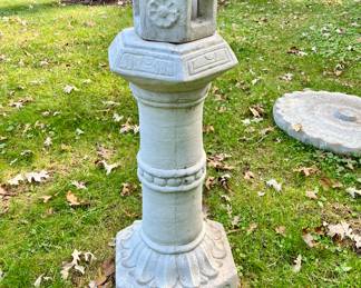 Japanese concrete Toro/lantern - check back tomorrow for a picture with the top on- 