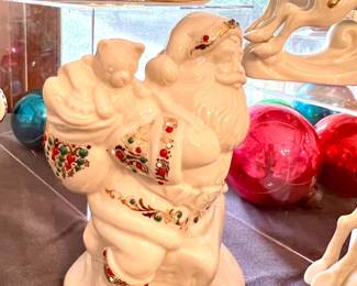 Lenox Christmas Santas, Sleds, Reindeers & Angels w/boxes