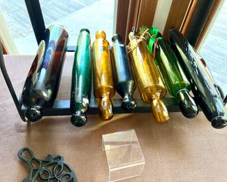 Huge collection of Vtg. rolling pins