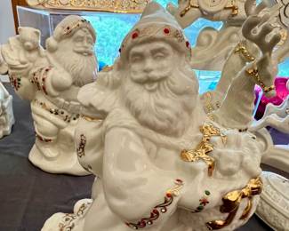 Lenox Christmas Santas, Sleds, Reindeers & Angels w/boxes