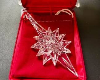 Waterford crystal ornaments w/case and bag