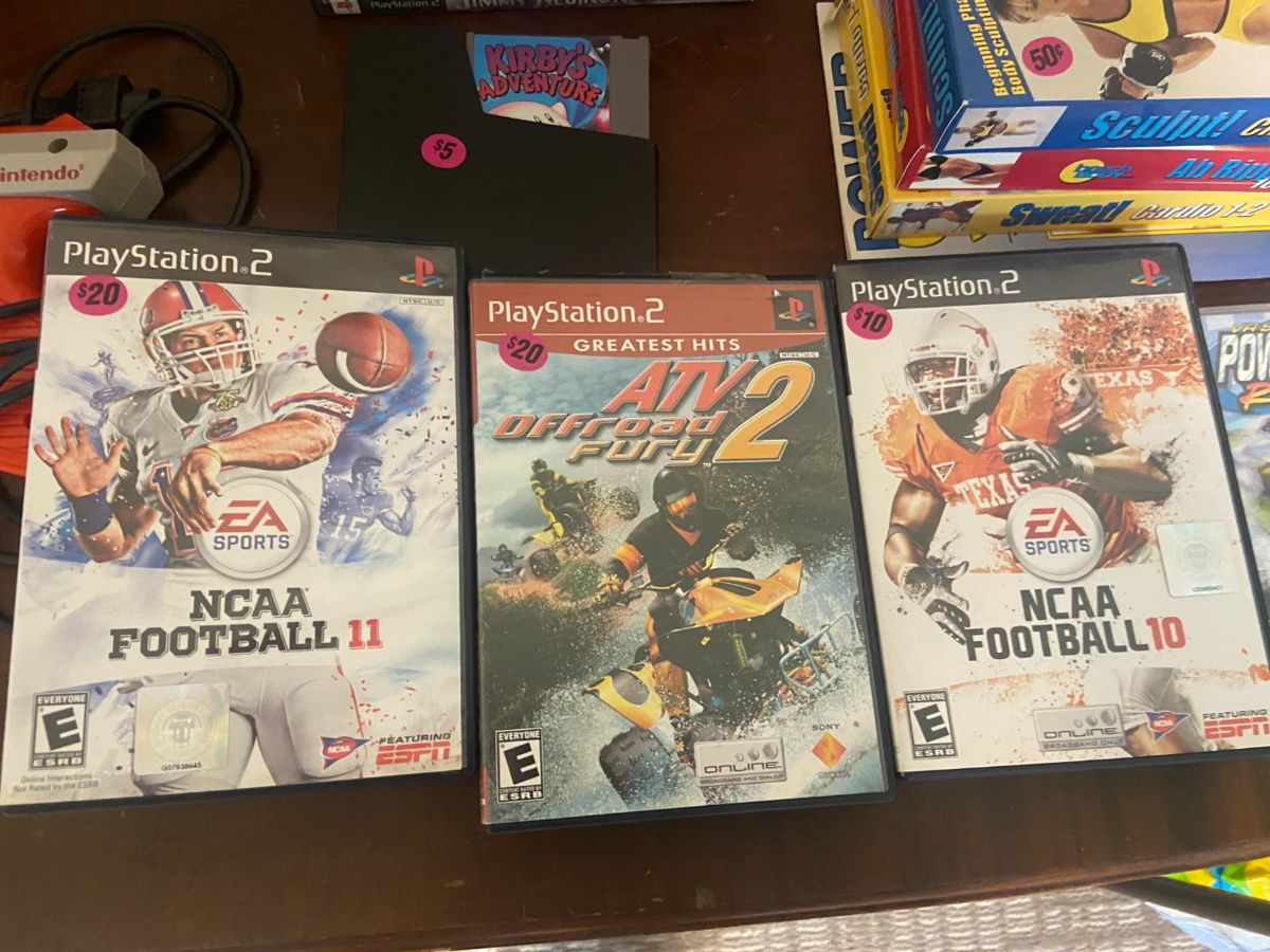 The most popular PlayStation 2 games pictured, with others selling for much less.