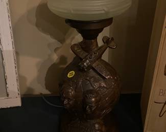 Collector's lamp!  Wiley Post & Will Roger's commemorative lamp with the original globe.