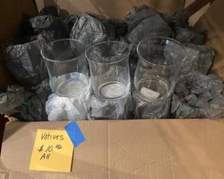 A box of votives, used once for a wedding.
