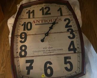 Large, Dark Red Wall Clock, doesn't work in our new house, but I love this clock!