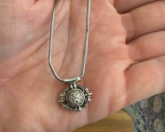 Lagos Diamond Caviar Pendant Necklace