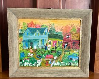 “THE YARD SALE” ORIGINAL PAINTING BY JULIE SCHRONK