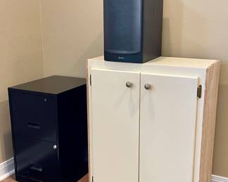 FILE CABINET, SPEAKER, STORAGE CABINET