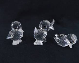 Lot of 3 AS NEW Swarovski Crystal Duck Figurines
