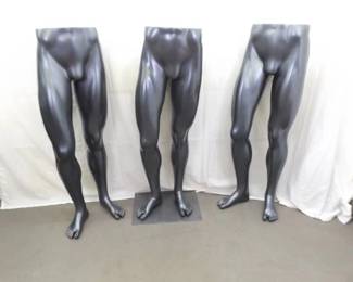 Lot of 3 - 44" Waist Mannequins w/One On a Stand
