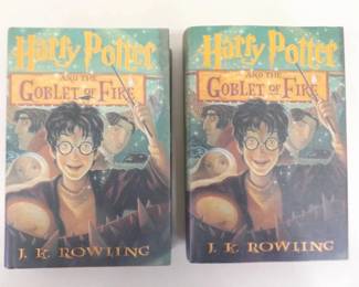 2 TRUE First US Edition "Harry Potter and the Goblet of Fire" Books
