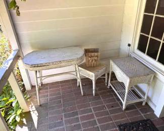 (3) Wicker Style Tables
