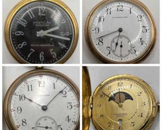 (4) Vintage Pocket Watches
