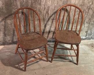 (2) Wooden Chairs
