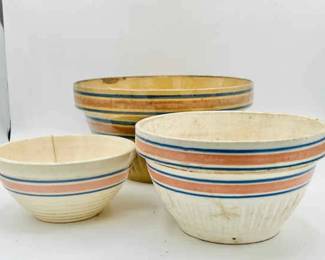 (3) Ceramic Nesting Bowls or Planters
