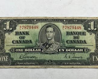 1937 One Dollar — Bank of Canada — Banque du Canada
