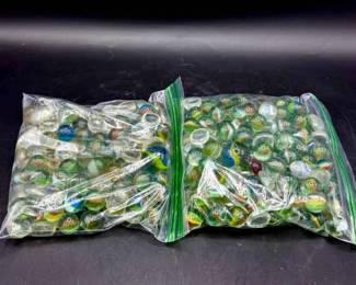 (2) Bags Of Marbles & Vase Filler
