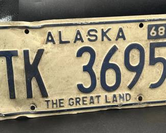 1968 Alaska License Plate
