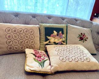 (5) Needlepoint Pillows
