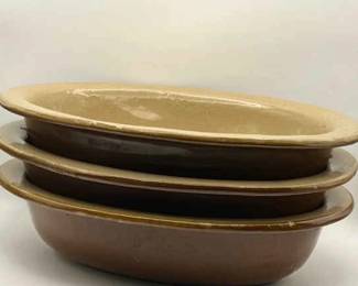 (3) Pearsons of Chesterfield England Oval Stoneware
