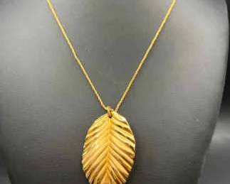 17” Napier Golden Leaf Necklace
