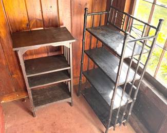 (2) Black Shelves
