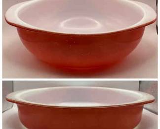 (2) Vintage 10” Flamingo Pink Pyrex Pieces ft. 2-Quart Casserole
