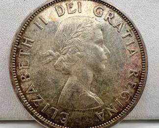 1963 Canadian Voyageur Silver Dollar Coin

