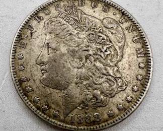 1888 Morgan Silver Dollar Coin
