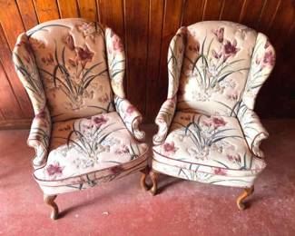 (2) Vintage Pem-Kay Furniture Company : Upholstered Armchairs
