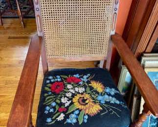 Antique Embroidered Chair
