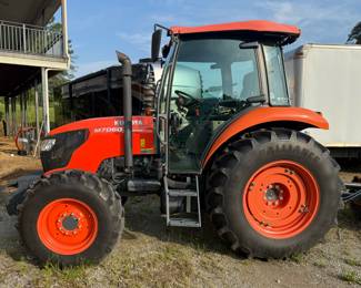 2017 KUBOTO 4x4 Tractor – 70/60 Premium Cab, 798 hours, one owner.