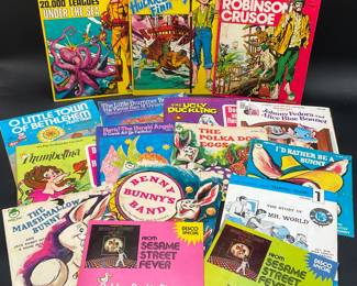 Kids 45's with Books