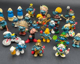 Vintage Smurfs Action Figures