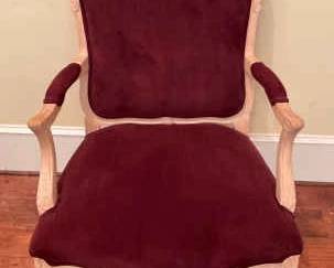 Plush Red Parlor Chair