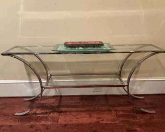 Glass Metal Table Modern Candle Art