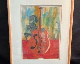 Large Cello Abstract