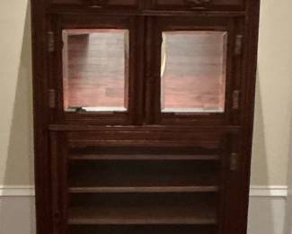 06 Vintage 2Door Glass Cabinet