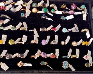 Rings. 
     925 silver & gold tones