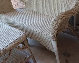 Wicker love seat