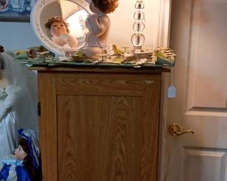 Cabinet, lamp and sweet baby