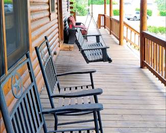 Front Porch Rockers, Porch Swing, Decking