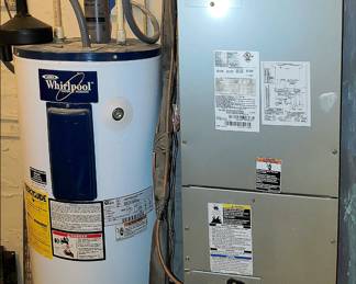 One of several hot water heaters. Carrier Air Handler