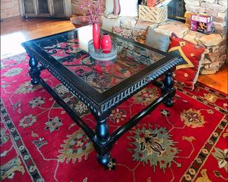 Woven Rug, Large Coffee Table
