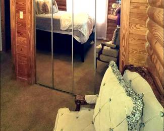 Mirrored Bifold Closet Doors, Upholstered Chair