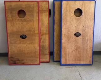 Two sets 0f Solid Wood Cornhole Boards