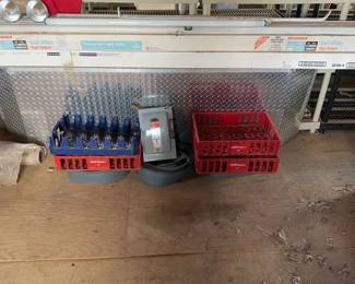 Fluorescent Light Bulbs, Soft Drink Carriers , Floor Rubber Base And Power Box