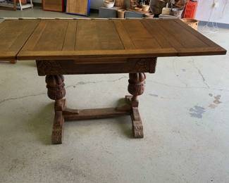 Early American Solid Oak Pub Table