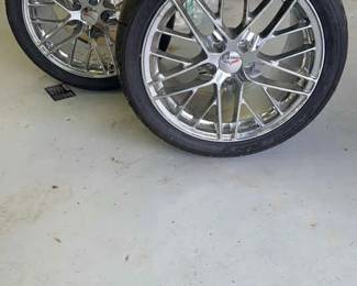 Two Corvette Racing Tires With Rims