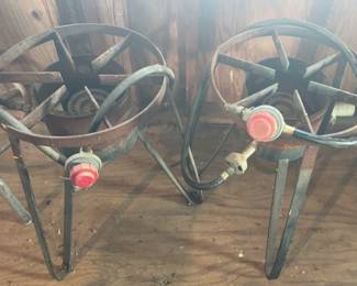 Two Gas Fryer Stands